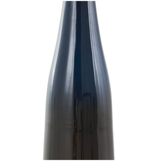 20.25" Blue & Brown Ombre Metal Vase